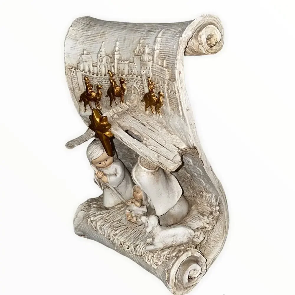 Nativity Scene Christmas Decor Religious Holiday Display‎ Resin